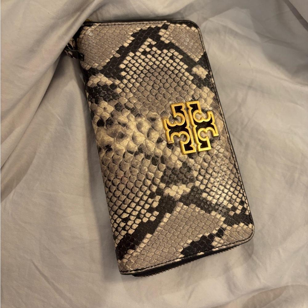 Tory Burch Snake Print Wallet